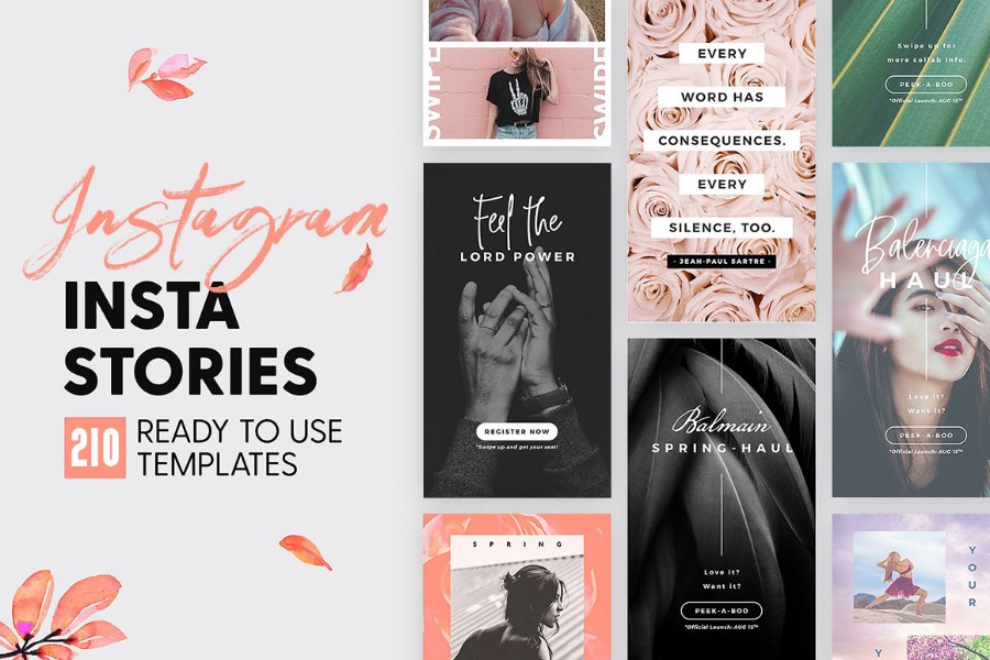 [PSD] InstaStories for Instagram / 210 Шаблонов для сторис